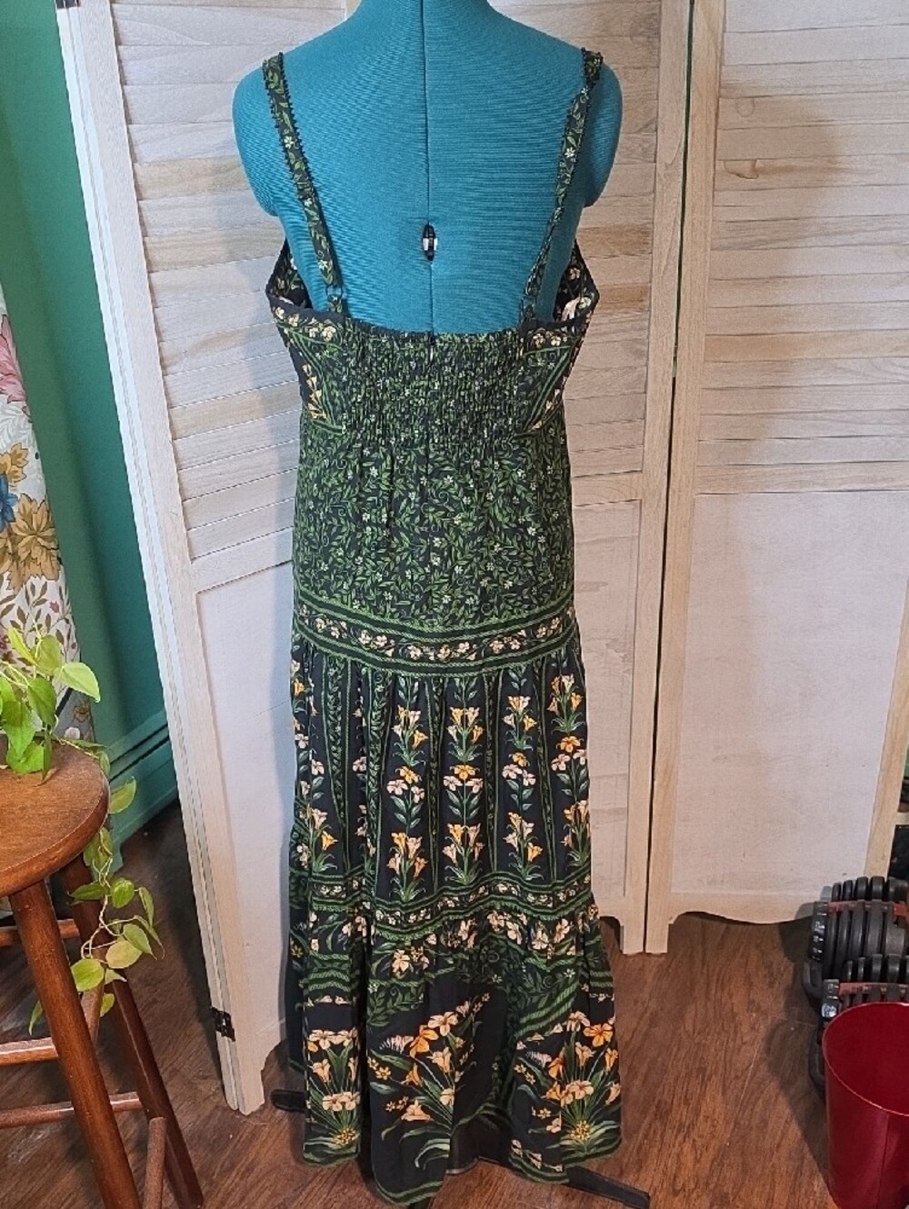 FARM Rio Flowers Arch Black Sleeveless Maxi Dress NWT Size L - Picture 4 of 6